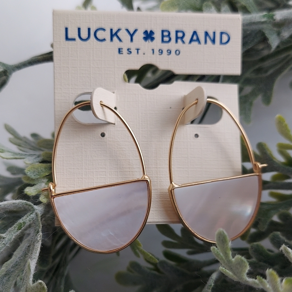 Lucky Brand Reversible Hoop Earrings NWOT - Picture 2 of 5